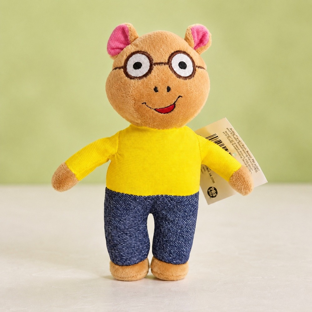 PBS Kids Arthur Read Plush Stuffed Animal Kids 8.5" YellowBlue Character Toy NWT